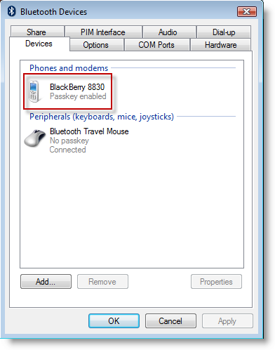 Pairing Blackberry Via Bluetooth