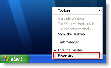 Change XP Start Menu