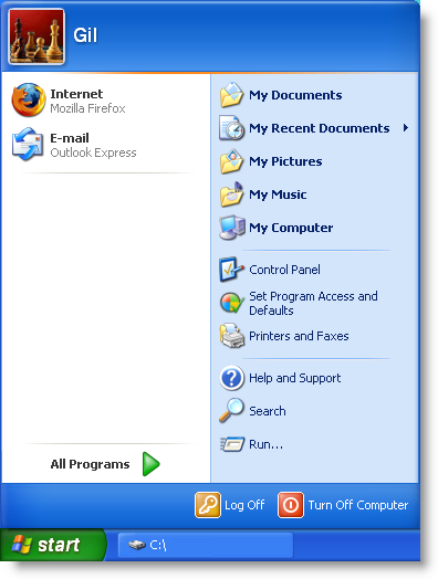Change XP Start Menu