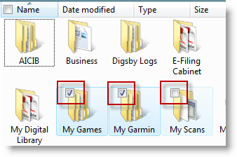 Checkbox In Vista Explorer