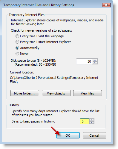 Clear Browser History