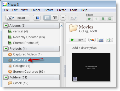 Picasa Movie
