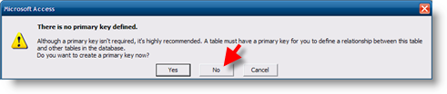 Create a Table in Access