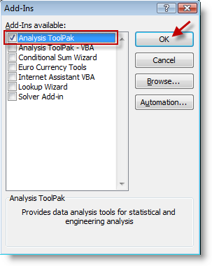Enable Analysis Toolpack