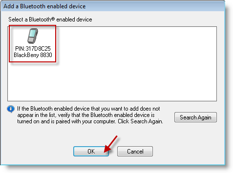 Sync BlackBerry Using Bluetooth