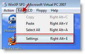 Enable File Sharing in Virtual PC