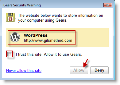 Enable Gears and Speed Up Wordpress