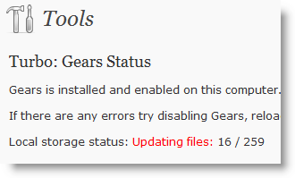 Enable Gears and Speed Up Wordpress