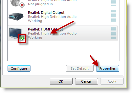 Enable HDMI HP Media Center