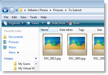 Enable Disable thumbnails in Windows Vista