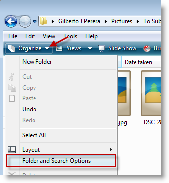 Enable Disable thumbnails in Windows Vista