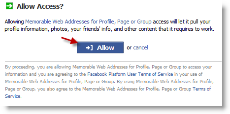 Direct Link to Facebook Profile