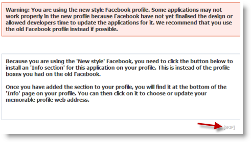 Direct Link to Facebook Profile