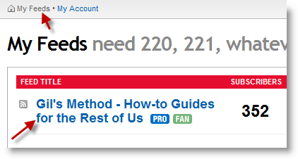 Finding Feedburner ID