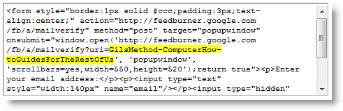Finding Feedburner ID