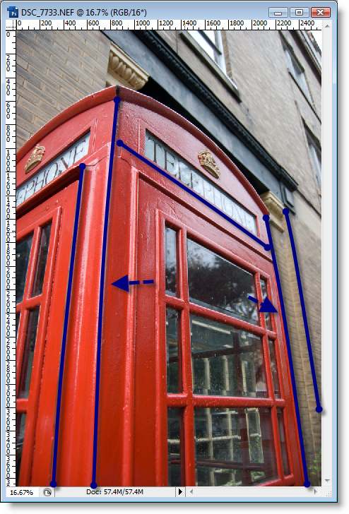 Correct lense distortion