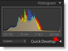 Lightroom Quick Develop