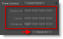 Lightroom Quick Develop