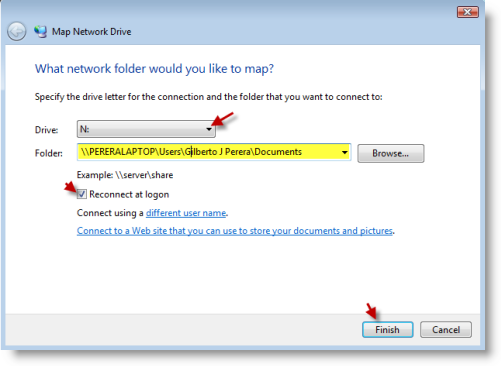 Map a Network Drive