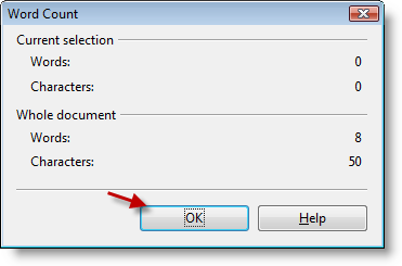 Open Offfice Word Count