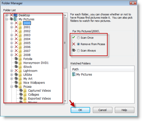 Picasa Folder Manager