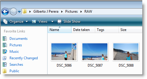 Raw Images in Vista