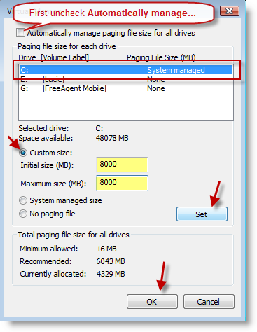 Vista Swap File