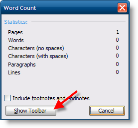 Word Counter in Word