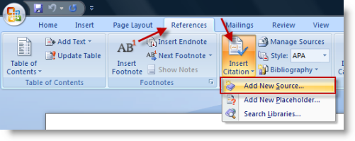 Works Cited in Word