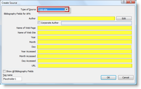 Works Cited in Word