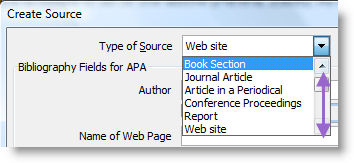 Works Cited in Word