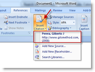 Works Cited in Word