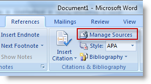 Works Cited in Word